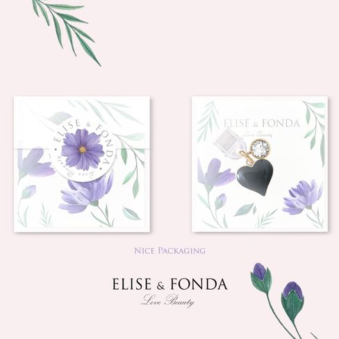 ELISE & FONDA TP395 Type-C منفذ شحن USB مضاد للغبار، قابس الحب على شكل قلب للهاتف الخلوي لهواتف iPhone 15 /Samsung/OnePlus/Xiaomi/oppo Android (أسود) in Saudi Arabia