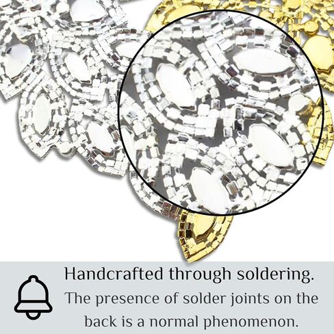 1 قطعة AB كريستال حجر الراين زين لحام الزجاج زهرة التصحيح DIY بها بنفسك خياطة على فستان الزفاف فستان حزام الملحقات. (YH Z001-الذهب) in Kuwait