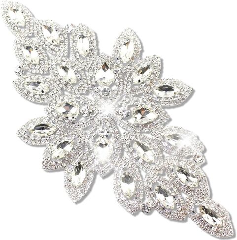 1 قطعة AB كريستال حجر الراين زين لحام الزجاج زهرة التصحيح DIY بها بنفسك خياطة على فستان الزفاف فستان حزام الملحقات. (YH Z001-الذهب) in Kuwait