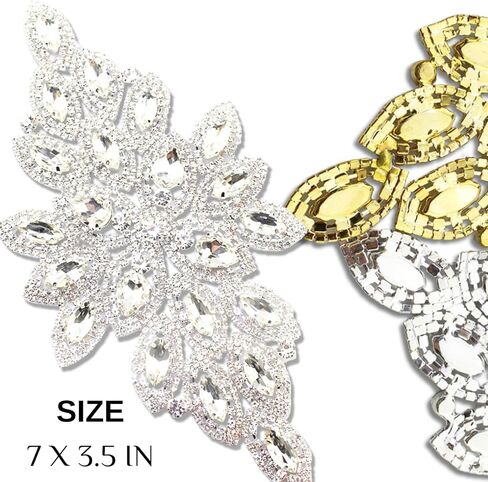 1 قطعة AB كريستال حجر الراين زين لحام الزجاج زهرة التصحيح DIY بها بنفسك خياطة على فستان الزفاف فستان حزام الملحقات. (YH Z001-الذهب) in Kuwait