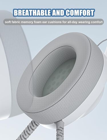 S30 Gaming Headset with Microphone,198g Lightweight Design, Noise Cancelling Mic, Soft Earmuffs, Wired Gaming Headphones for PS5, PS4, Xbox, Xbox Series X|S, Switch, PC (White) in Saudi Arabia