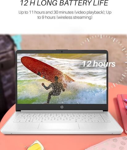 HP 2024 أحدث كمبيوتر محمول مقاس 14 بوصة للأعمال الطلابية، مع ترخيص مدى الحياة للمكتب ونظام التشغيل Windows 11 Pro، Intel ثنائي النواة N4120، ذاكرة الوصول العشوائي 16 جيجابايت، تخزين 384 جيجابايت (128 جيجابايت eMMC + 256 جيجابايت Micro SD)، خفيف للغاية، كا in Saudi Arabia