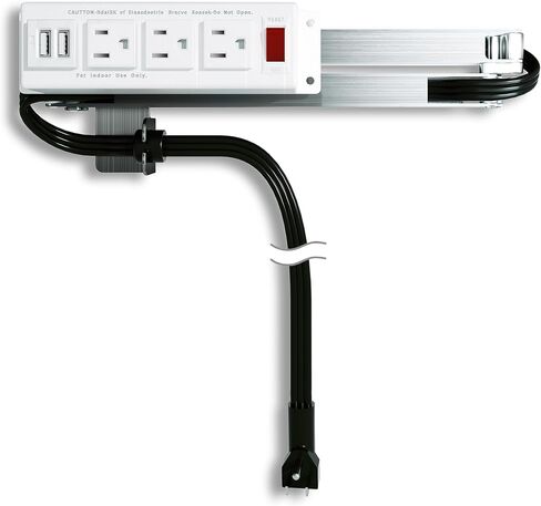 Drawer Outlet Kit with QC18W USB-A Fast Charging Station(2), AC(TR)(15Amp) Outlets(3), (14 AWG) Power Cable for Cabinets in Saudi Arabia