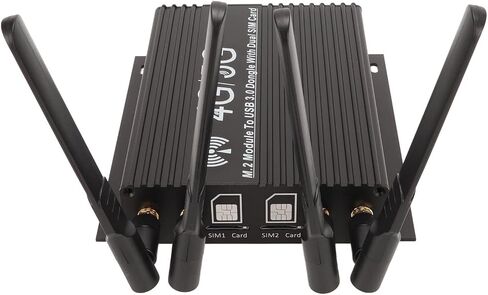 وحدة NGFF M.2 4G 5G إلى محول USB3.0، محول USB، مع مروحة تبريد، فتحة بطاقة SIM مزدوجة، مزود طاقة إضافي لهوائي عالي الكسب in Saudi Arabia