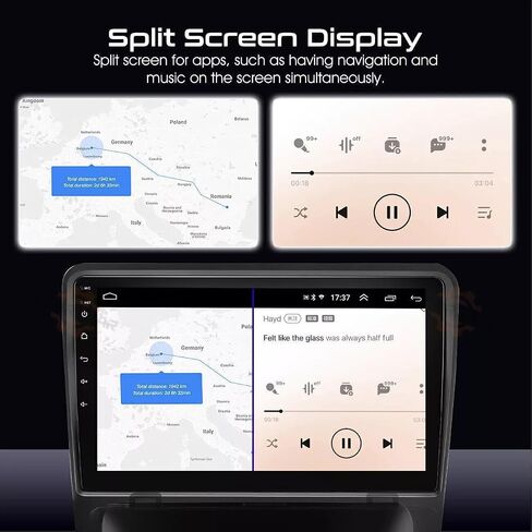ستيريو سيارة Android 13 مقاس 10.1 بوصة لسيارة Ford Mustang 2010-2014: راديو بشاشة تعمل باللمس 2G+32G مع CarPlay وAndroid Auto، وBluetooth، وGPS، وWiFi، وSWC، وراديو FM وRDS، وكاميرا احتياطية AHD، وميكروفون in Saudi Arabia