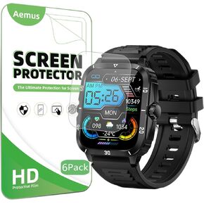 Screen Protector Compatible for NONGAMX Smart Watch 2.0" (6 Pack) HD PET Film, Compatible for niizero, KLOGIPOW, PAKRYS KT71 Smart Watch