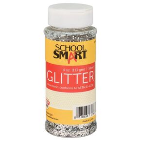 School Smart Craft Glitter, 4 Ounce Jar, Gold