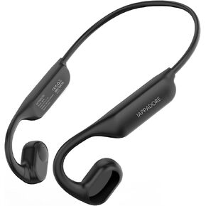 Sports Open-Ear Headphones, Bone Conduction Headphone Bluetooth 5.3 Touch-Slide Control, 10H Playtime, IPX4 Sweatproof Waterproof Headphones for Running, Cycling, Walking, Gym (Black)