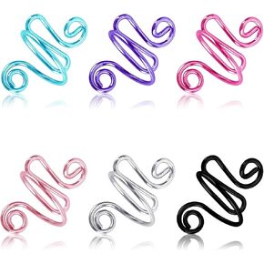 dtofoot 6pcs الحياكة الكروشيه حلقة حلقة للأصابع المعدنية المفتوحة دليل الغزل حلقات الكروشيه قابل للتعديل مضفر أسرع الحياكة الكشتبانات أصحاب الملحقات لهدايا الأم الجدة الكروشيه مع صندوق