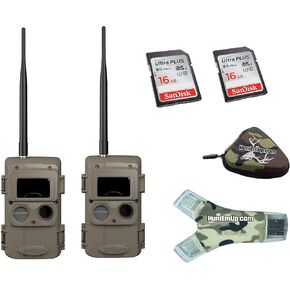 Cuddeback Cuddelink Trail Camera System, High-Definition, Outdoor, 2 IR LL-2A Cameras, 2X 16GB SD, HuntEmUp Reader and Case