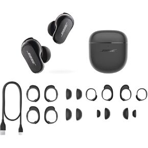 سماعات أذن Bose QuietComfort II، ثلاثية باللون الأسود مع مجموعة مقاسات بديلة