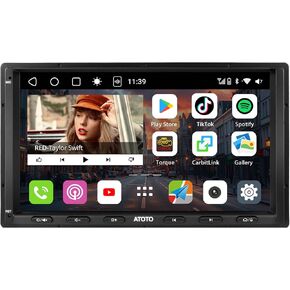 ATOTO S8 MS 7 بوصات ستيريو سيارة Android مزدوج Din 4G+32G، تشغيل لاسلكي Android Auto & Wireless CarPlay، تتبع GPS، 4G LTE مدمج، بلوتوث مزدوج، SCVC، شاشة مقسمة، توصيل Wi-Fi/USB/BT