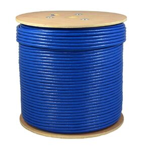 SL610A 1000ft CAT6A F/UTP in-Wall (CMR Rated) Bare Copper Solid 23AWG Conductor 550Mhz Ethernet Wire (Blue)
