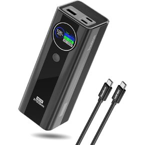 Powdeom 140W Power Bank, 27000mAh 3-Port Portable Laptop Charger, Smart Digital Display, 140W USB C Fast Recharge, PD3.1 Battery Pack for iPhone, MacBook, iPad, Samsung, Steam Deck etc