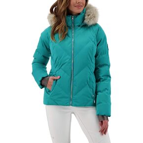 سترة Obermeyer Bombshell للنساء - فرو صناعي قابل للإزالة مع تصميم محيطي للتزلج، سترة شتوية مريحة وأنيقة in Kuwait