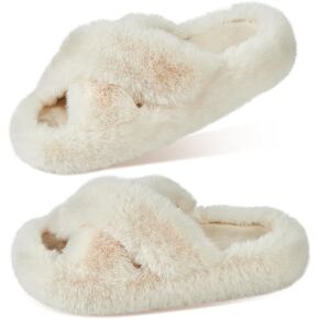 Slippers for Women Memory Foam House Bedroom Fluffy Slippers Fuzzy Plush Women’s Slippers Cozy Furry Shoes Trendy Gifts Comfy Slippers