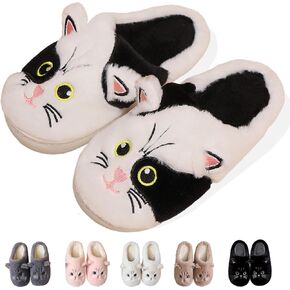 Cute Animal Slippers For Womens Mens Indoor Soft Cozy Cotton Warm Winter Home Slippers Funny Preppy Bedroom Shoe For Women Men