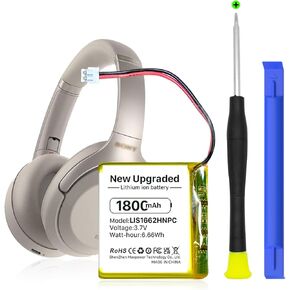 بطارية LIS1662HNPC، بطارية ليثيوم بوليمر عالية السعة 1800 مللي أمبير في الساعة بديلة لسوني WH-1000XM3 WH-1000XM4 WH-XB900N WH-H910N WH-CH710N سماعة رأس بلوتوث لاسلكية SM-03 SP 624038 مع أدوات إصلاح الأدوات in Kuwait