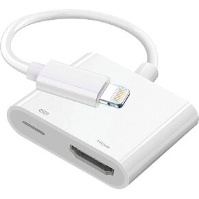 [Apple MFi Certified] Apple Lightning to HDMI Adapter, 1080P Lightning to Digital AV Adapter 4K Video & Audio Sync Screen Converter for iPhone 14 13 12 11 XS XR X 8 7 iPad to HD TV Projector Monitor