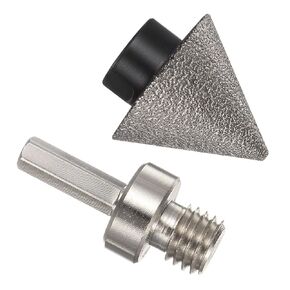 Diamond Beveling Chamfer Bits - [ 1.5 Inch Dia x 5/8-11 Thread ] with Adapter Cone Grinder Bit for Enlarge Holes Use | 60°, Cone