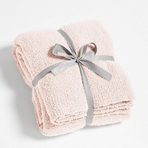 CYMULA Kids Blanket for Boys Girls 30x40 inches, Soft Cozy Fuzzy Swaddle Throw Blanket for Crib Stroller, White