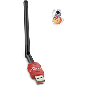 Class 1 Long Range Bluetooth Adapter for PC, QGOO USB Bluetooth Adapter for PC 5.3+EDR, Bluetooth Dongle Bluetooth Receiver Support Windows10/8.1/8/7（red-134）