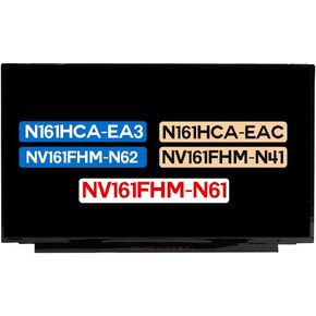 16.1" LCD Replacement N161HCA-EA3 for N161HCA-EAC NV161FHM-N62 NV161FHM-N41 NV161FHM-N61 Non-Touch Screen IPS Display Panel 60 Hz 30 Pins FHD 1920x1080