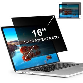 16 inch 16:10 Laptop Privacy Screen Protector, Privacy Filter Screen Protector for 16" Laptops, Anti Peek and Glare Privacy Screen Protector for Lenovo, HP, Dell, ASUS