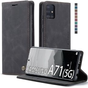 Samsung Galaxy A71 5G Case,Samsung Galaxy A71 5G Wallet Case with Card Holder Kickstand Magnetic,Leather Flip Case for Samsung Galaxy A71 5G (Coffee)