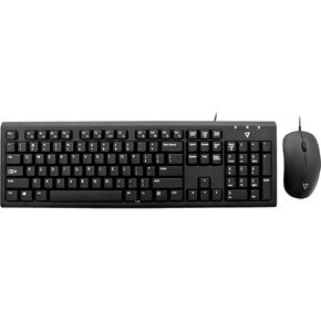 V7 CKU200US Wired Keyboard & Mouse Set PS/2, USB, Black in Kuwait