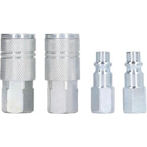Air Hose Fittings, 3/8 Inch NPT Air Compressor Fittings Quick Connect Air Fittings Air Coupler Plug Kit