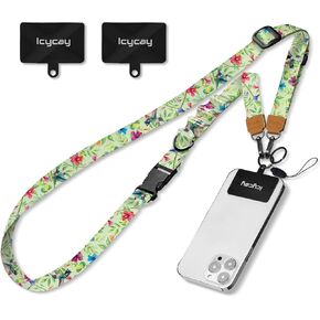 Dog Paw Phone Lanyard Crossbody, Cell Phone Lanyard for Around The Neck Adjustable Phone Strap, Anti Theft Cute Lanyard for iPhone Case ID Holder Keys Phone Accessories Travel Essential