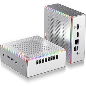 PELADN HA-4 Mini PC, AMD Ryzen 7 7735HS (8C/16T, Up to 4.75GHz) Win11 Pro, 16GB DDR5 RAM, 512GB SSD, 4K HD, BT5.2, Dual HDMI, WiFi6 2.4G/5G, Office,Business Small Desktop PC. in Kuwait