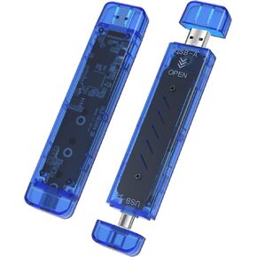 M.2 NVMe SSD Enclosure Tool-Free, M.2 NVMe to USB 3.2 Gen 2 (10 Gbps) Adapter, RTL9210B Chips 9210BIC, M2 SSD Enclosure Support NVME PCIe SATA NGFF B+M Key and UASP Trim for 2242/2260/2280 (Blue)