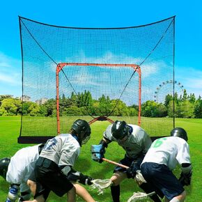 VEVOR 12'x9' Hockey Lacrosse Goal Net Backstop with Extended Coverage - Complete Training Accessory Set for Youth and Adults (NET ONLY) in Saudi Arabia