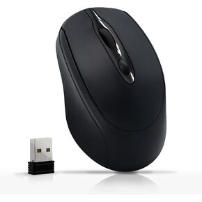 Wireless Mouse, Computer Mice with Bluetooth 5.2 & 2.4G Dual Mode Connectivity, Ergonomic Optical Mouse for Laptop/PC/iPad/MacBook Pro/Air, Bluetooth Mouse with Rechargeable Battery (Blue)