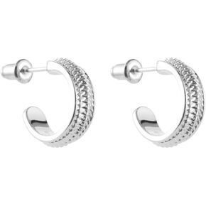 COPPERTIST.WU Snake Skin Stud Earrings for Women Girls Men, 925 Sterling Silver/Black Hypoallergenic Stud Earrings Jewelry Gift for Snake Lovers