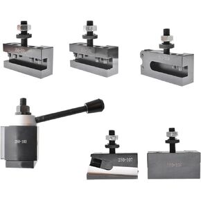 6Pcs 250-100 Piston Type Tool Post Set AXA Tool Post Set Quick Change Tool Post Holder Set Swing 12 Inch