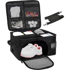 منظم صندوق الجولف من WELIDAY مكون من طبقتين، وخزانة سيارة الجولف مع حجرة منفصلة للتهوية لزوجين من الأحذية، وتخزين صندوق الجولف للكرات، والقمصان، والملابس، والقفازات، والإكسسوارات، وهدايا الجولف in Kuwait