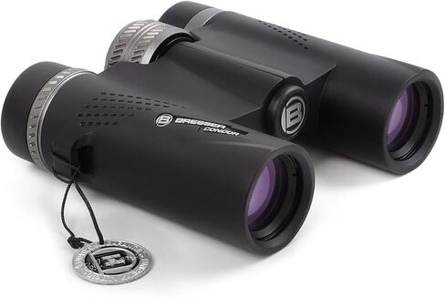 BRESSER 10x25 Binoculars for Adults High Powered with HD Optical System, FMC Green Film BAK4 Prism, Non-Slip Grip, Waterproof, Fogproof, Shockproof for for Hunting Bird Watching Travel Football Games in Saudi Arabia