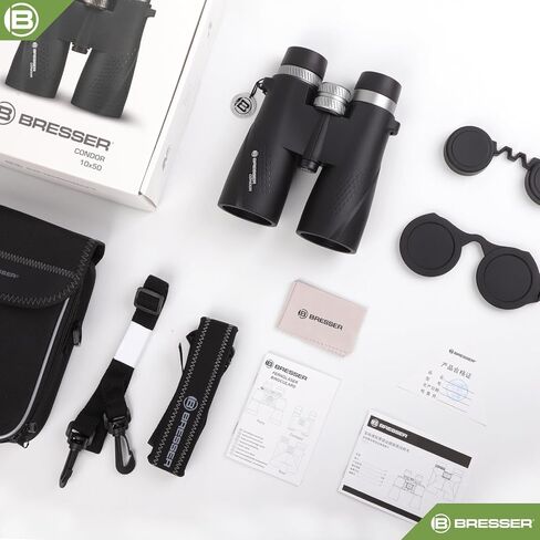 BRESSER 10x25 Binoculars for Adults High Powered with HD Optical System, FMC Green Film BAK4 Prism, Non-Slip Grip, Waterproof, Fogproof, Shockproof for for Hunting Bird Watching Travel Football Games in Saudi Arabia