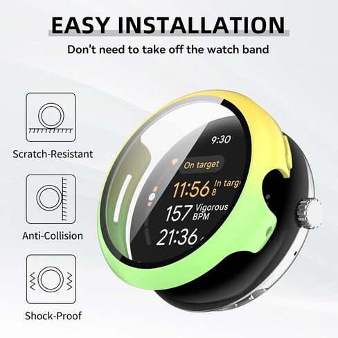 Screen Protector Case Compatible for Google Pixel Watch 3 41mm 45mm Soft TPU Bumper Cover Case Replacement for Google Pixel Watch 3 Smartwatch Accessories (8colors, 45MM) in Saudi Arabia