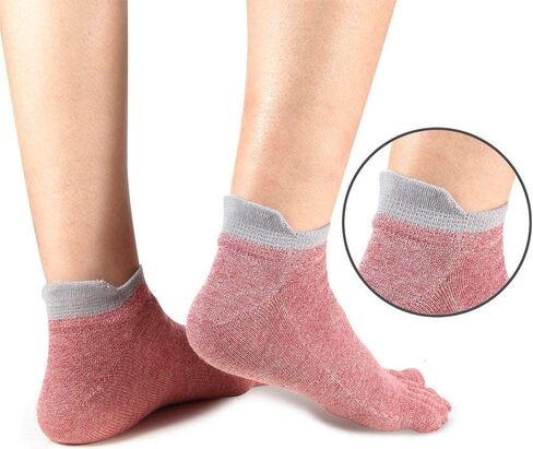 جوارب Meaiguo Toe Socks No Show قطن منخفضة القطع بخمسة أصابع رياضية للنساء in Kuwait