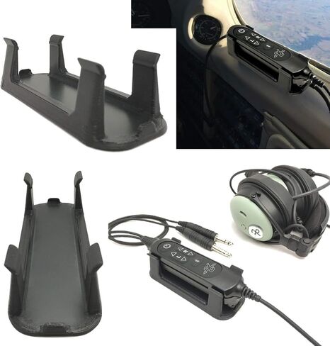 David Clark DC One/Pro Aviation Headset Control Mount Clip Adapter Accessory Upgrade, Black, Better Than Shirt Clip, Dual Plug, 6-pin, U-174 Compatible… in Saudi Arabia