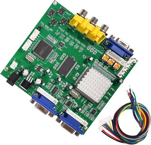محول فيديو لعبة أركيد RGB/CGA/EGA/YUV إلى لوحة محول إخراج فيديو VGA HD مزدوجة متوافقة مع شاشة عرض ألعاب الأركيد إلى جهاز عرض CRT LCD PDP. in Kuwait