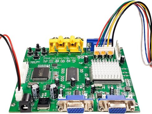محول فيديو لعبة أركيد RGB/CGA/EGA/YUV إلى لوحة محول إخراج فيديو VGA HD مزدوجة متوافقة مع شاشة عرض ألعاب الأركيد إلى جهاز عرض CRT LCD PDP. in Kuwait