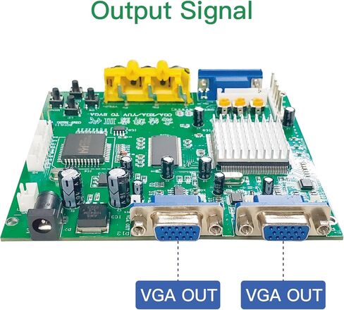 محول فيديو لعبة أركيد RGB/CGA/EGA/YUV إلى لوحة محول إخراج فيديو VGA HD مزدوجة متوافقة مع شاشة عرض ألعاب الأركيد إلى جهاز عرض CRT LCD PDP. in Kuwait