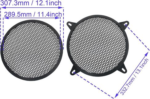 2pcs 12 Inch Speaker Grill Cover Mesh Car Audio Subwoofer Grill Grille Cover Guard Protector with Screws for Home Audio Car Speaker in Kuwait