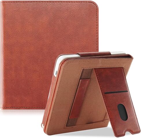 حافظة متوافقة مع BOOX Tablet Go Color 7inch e-Reader Boox Leaf2/Leaf3 C/Boox Page جلد PU مع حزام يد قابل للطي وغطاء للنوم/الاستيقاظ التلقائي، أحمر in Saudi Arabia