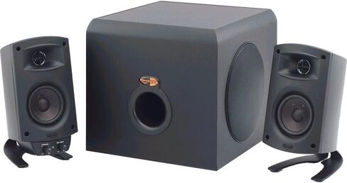حزمة نظام مكبر الصوت Klipsch 1011400 ProMedia 2.1 THX المعتمد باللون الأسود (المتجدد) مع حزمة حماية محسنة CPS لمدة 3 سنوات in Saudi Arabia